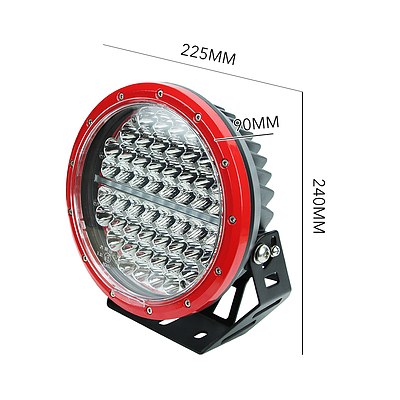 Pair 9inch 640w Cree LED Driving Light Red Spotlight Offroad HID 4x4 ATV - Brand New