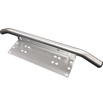 Number Plate Bullbar Frame Mounting Bracket Silver Light Bar Antenne UHF Holder  - Brand New - Free Shipping