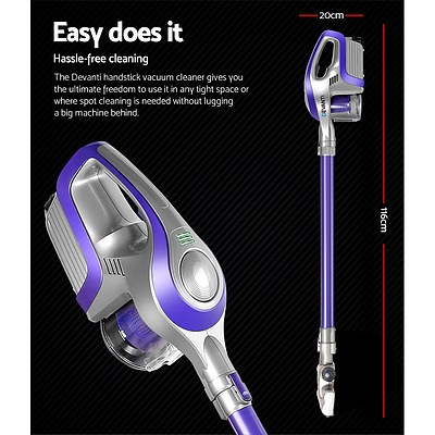 Cordless Stick Vacuum Cleaner - Purple & Grey - Brand New - Free Shipping