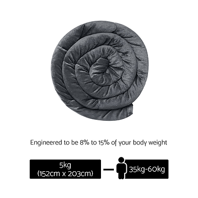 5KG Plush Minky Weighted Gravity Blanket Deep Relax Calming Adult - Brand New - Free Shipping