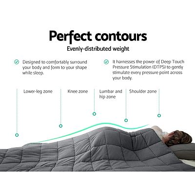 5KG Plush Minky Weighted Gravity Blanket Deep Relax Calming Adult - Brand New - Free Shipping