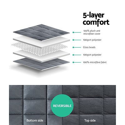 5KG Plush Minky Weighted Gravity Blanket Deep Relax Calming Adult - Brand New - Free Shipping