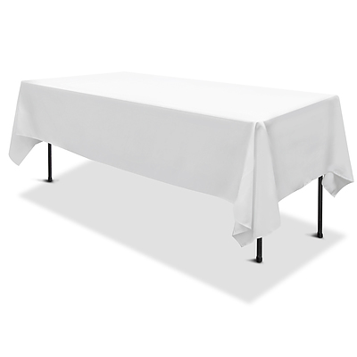 Set of 6 153 x 320 Table Cloths - White