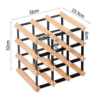 12 Bottle Timber Wine Rack - Brand New - Free Shipping