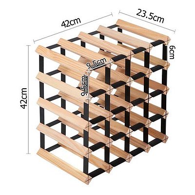 20 Bottle Timber Wine Rack - Free Shipping