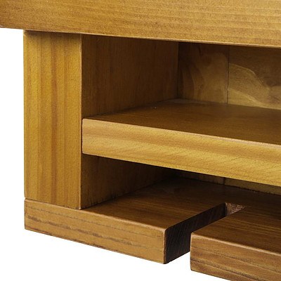 7 Bottle Wall Mounted Wine & Glass Rack - Natural - Brand New - Free Shipping