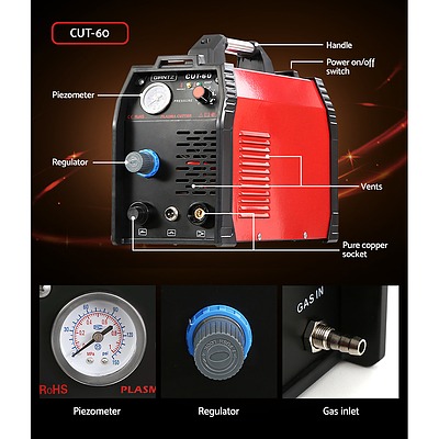 Plasma Cutter Inverter Welder Portable Gas Air DC HF Welding Machine 60A - Brand New - Free Shipping