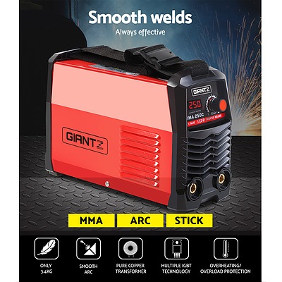 MMA ARC Inverter Welder Portable Stick Welding Machine IGBT Mask 250Amp - Brand New - Free Shipping