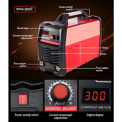 Inverter Welder Portable MMA ARC Stick iGBT DC Metal Welding 300Amp
