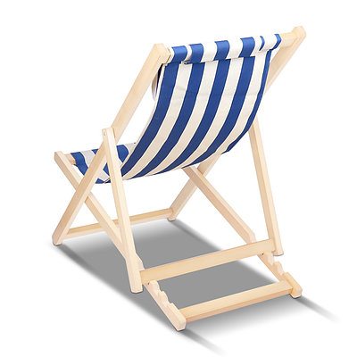 Fodable Beach Sling Chair - Blue & White Stripes - Free Shipping