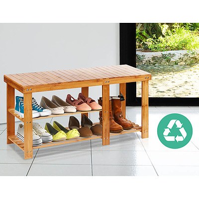 Bamboo Shoe Rack Bench - Brand New - Free Shipping
