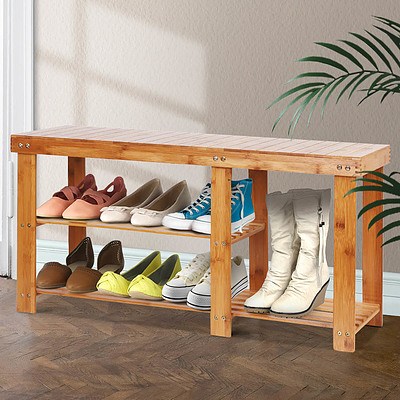 Bamboo Shoe Rack Bench - Brand New - Free Shipping
