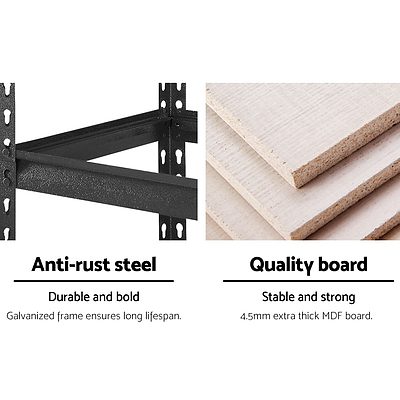 5 Tier Industrial Shelving Unit Set of 2 - Black  - Brand New - Free Shipping