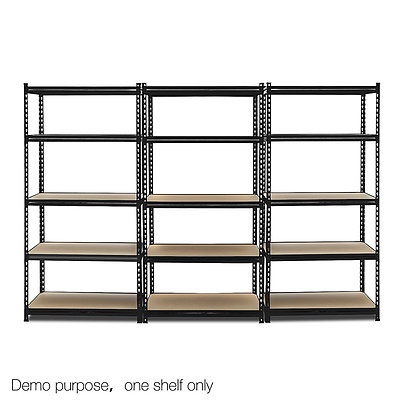 Giantz 5 Tier Shelving Unit - Black - Free Shipping