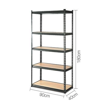 Giantz 5 Tier Shelving Unit - Chacoal - Free Shipping