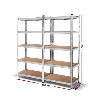 2x0.9M Warehouse Shelving Racking Storage Garage Steel Metal Shelves Rack - Brand New - Free Shipping