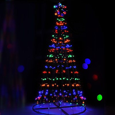 Jingle Jollys 2.1M LED Christmas Tree Lights Multi Colour - Free Shipping