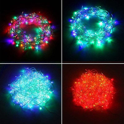 Jingle Jollys 800 LED Christmas Icicle Lights Mutlicolour