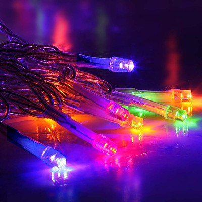 Jingle Jollys 800 LED Christmas Icicle Lights Mutlicolour