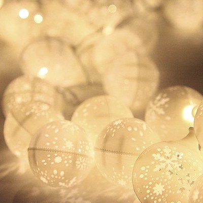 Jingle Jollys Christmas Snowflake Festoon String Lights 50LED Warm White - Free Shipping