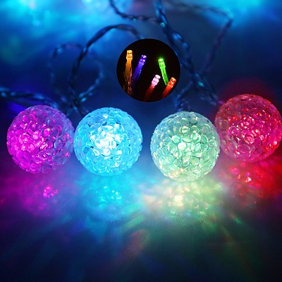 Jingle Jollys Christmas Snowflake Festoon String Lights 50LED Warm White - Free Shipping