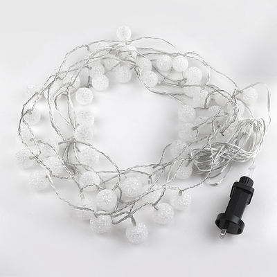 Jingle Jollys Christmas Snowflake Festoon String Lights 50LED Warm White - Free Shipping