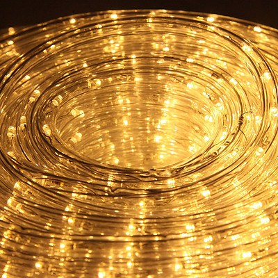 Jingle Jollys 50M Christmas Rope Lights 1200 LED Warm White