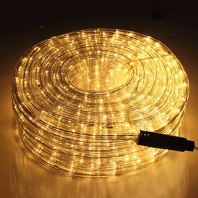 Jingle Jollys 50M Christmas Rope Lights 1200 LED Warm White