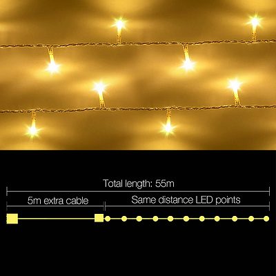 Christmas LED String Lights - Warm Yellow - Brand New - Free Shipping