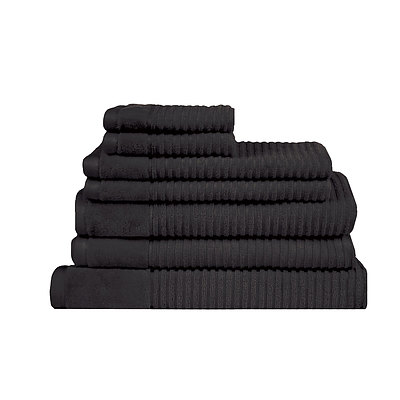 Royal Excellency 600GSM 7PC Bath Linen Set - Black - Free Shipping - RRP: $158.65