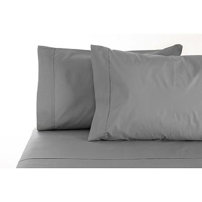 S'Allonger 1000TC Cotton Rich Sheet set Double - Charcoal - Free Shipping - RRP: $189.95