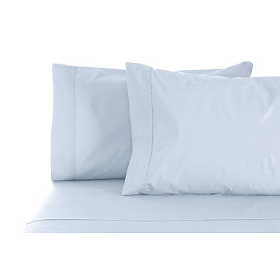 S'Allonger 1000TC Cotton Rich Sheet set Queen - Powder Blue - Free Shipping - RRP: $199.95