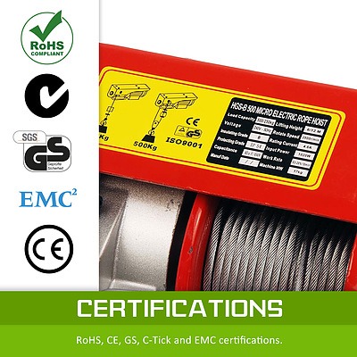1020w 250/500KG Electric Hoist 240V  - Brand New - RRP: $299