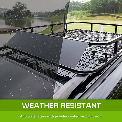 Steel Roof Luggage Carrier Basket 1230mm - BLACK - Brand New - RRP: $249
