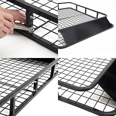 Steel Roof Luggage Carrier Basket 1230mm - BLACK - Brand New - RRP: $249
