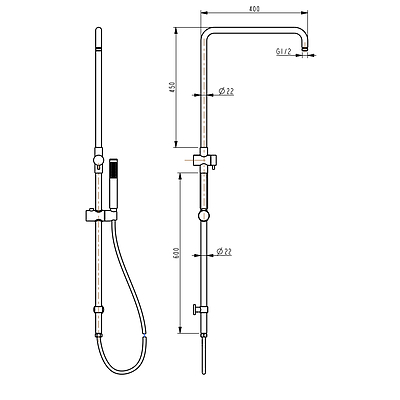 Monsoon Showers Luxury Shower System with Round Shower Head - RRP: $995